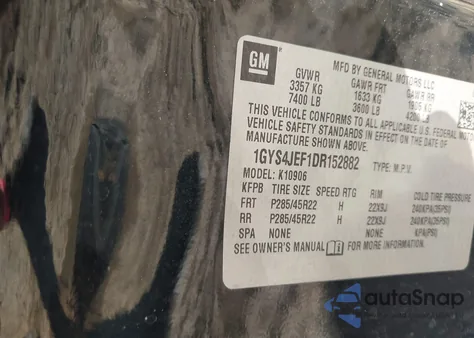 2013 Cadillac Escalade Esv Premium z USA, uszkodzony, nr VIN 1GYS4JEF1DR152882